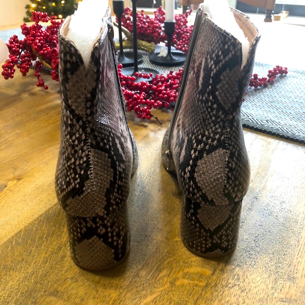 Snakeskin Chinese Laundry Booties - Picture 2 of 7